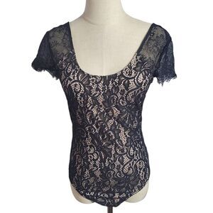 Express Black Lace Bodysuit 